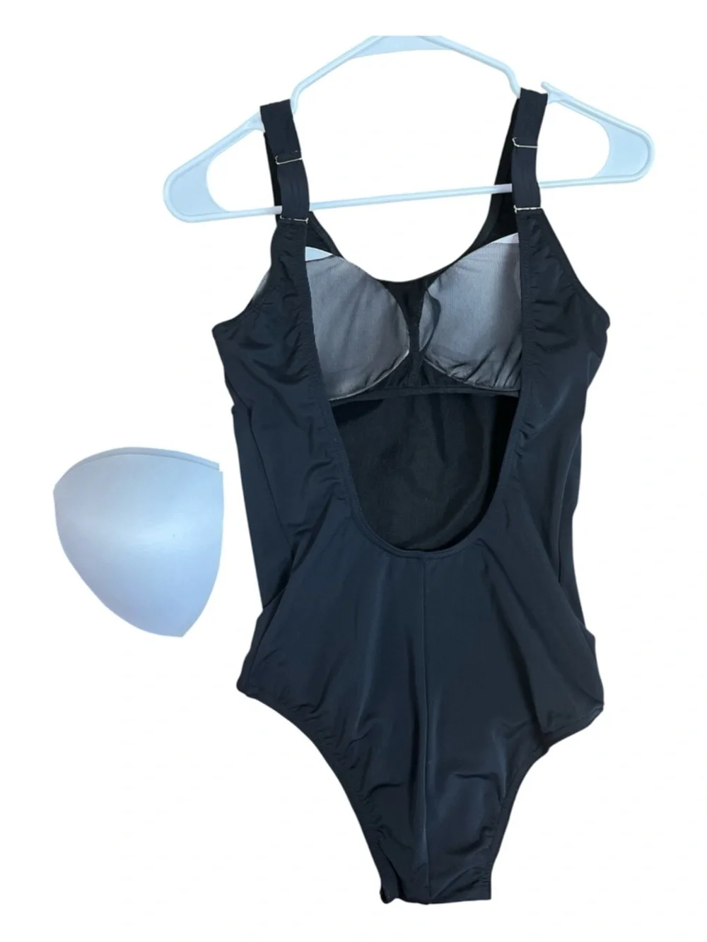 Black One-Piece Swim Suit with Inspirational Graphic